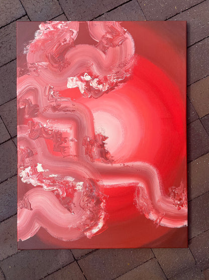 red sunrise –– 24x18in