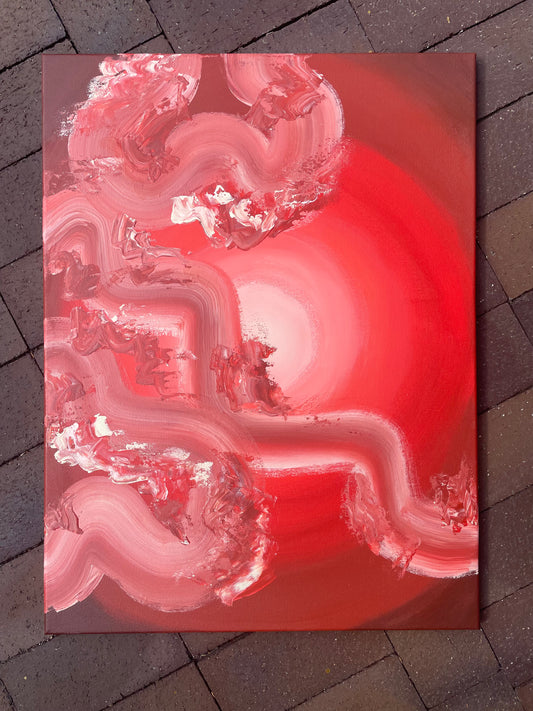 red sunrise –– 24x18in